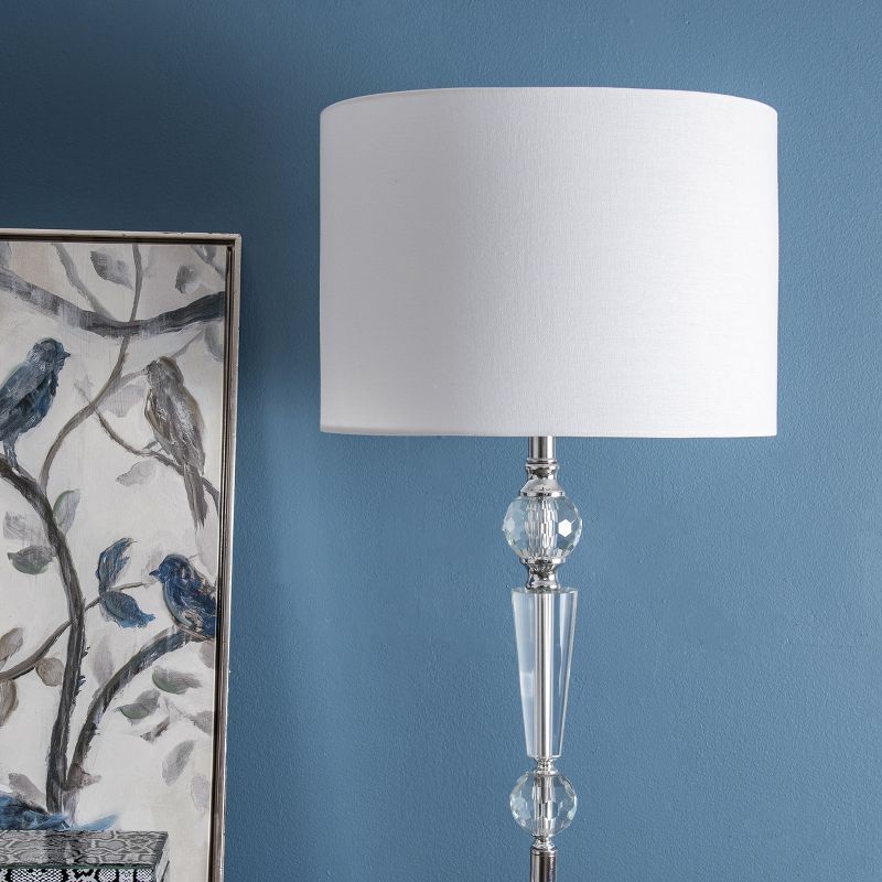 nuLOOM Bridgeton 63" Crystal Floor Lamp Lighting - Silver 63" H x 16" W x 16" D