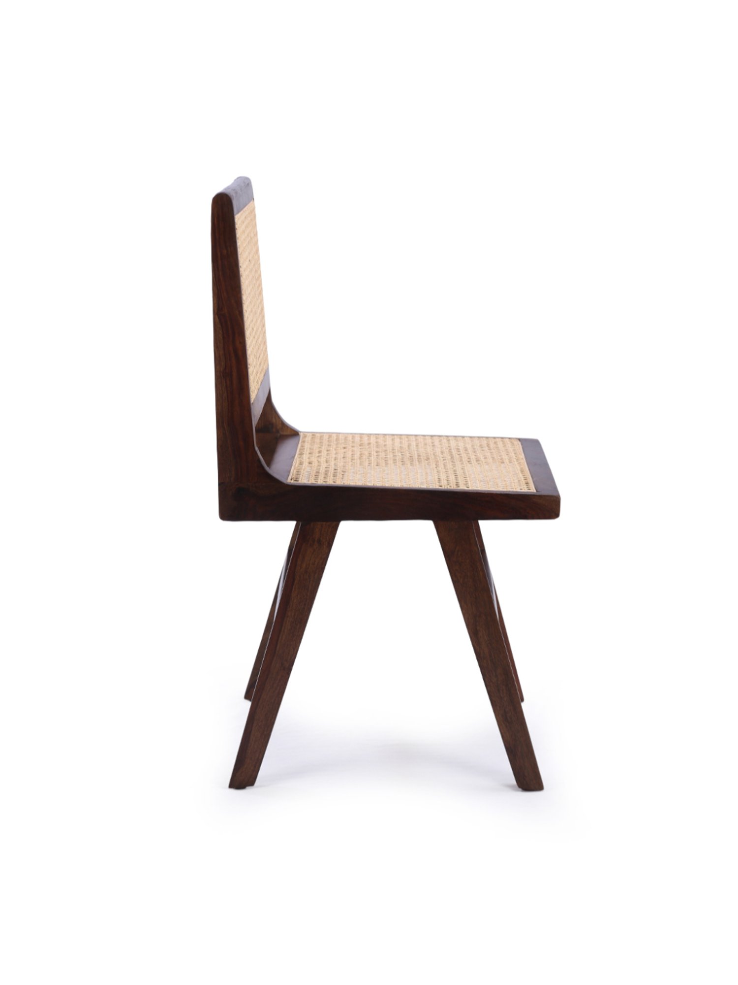 ExclusiveLane Finesse Cream Sheesham Wood Handcrafted Dining Chairs - Set of 2 Walnut Finish