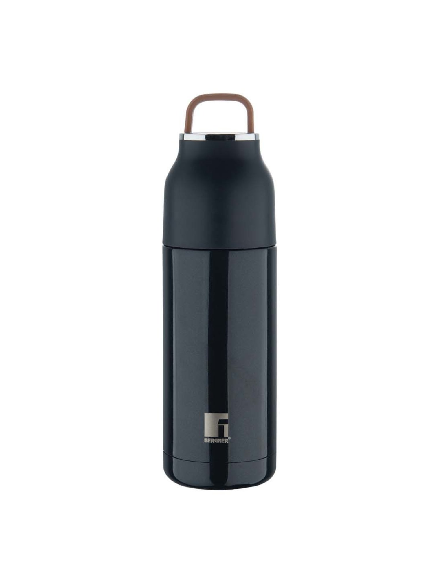Bergner Walking Black Stainless Steel Thermosteel Hot and Cold Bottle (0.35 L)