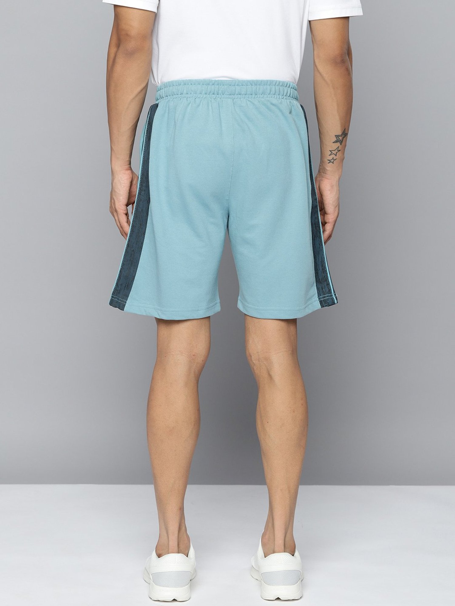 ALCIS Light Blue Slim Fit Sports Shorts