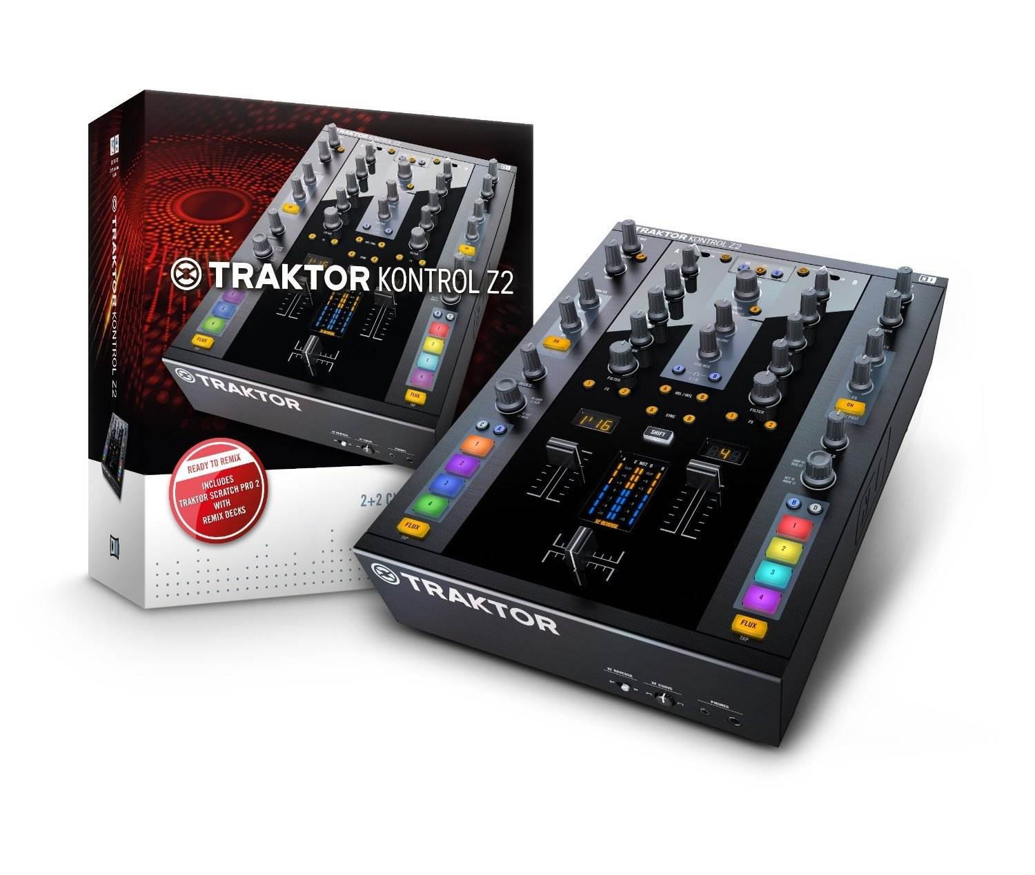 Native Instruments Traktor Kontrol Z2 DJ Mixer + FREE Tascam TH-02 + (2) XLR CABLES 18ft ea
