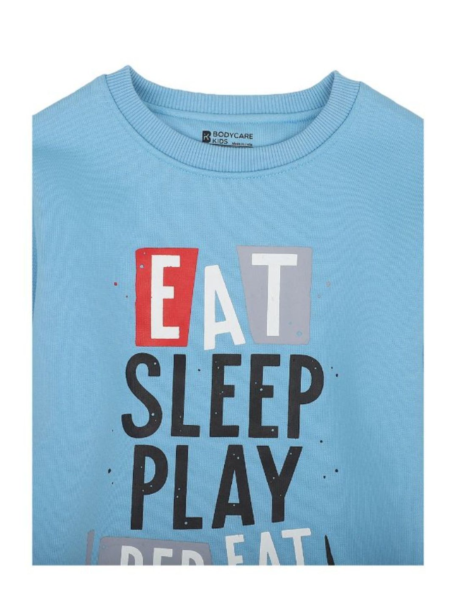 Proteens Kids Medium Blue Graphic Print Full Sleeves Sweatshirt