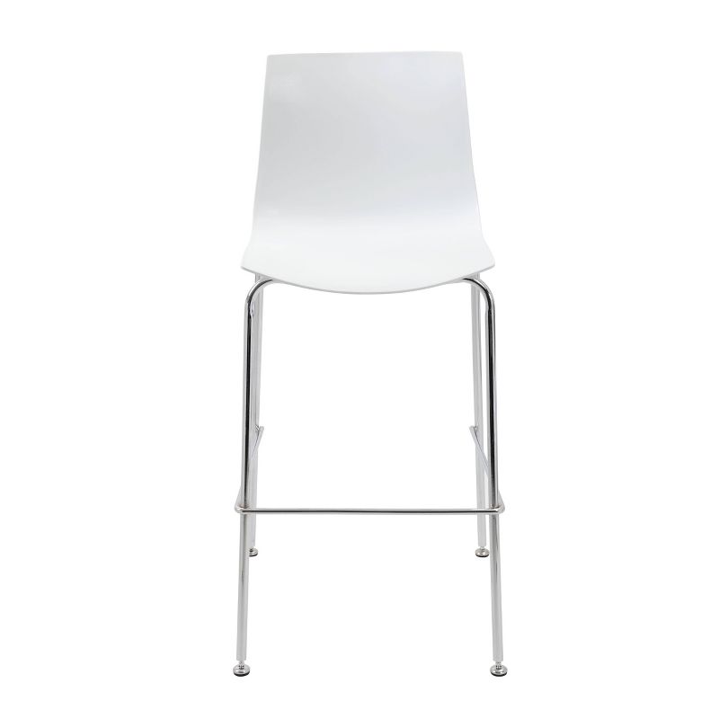 Stool with Chrome Frame White - Boss Office Products