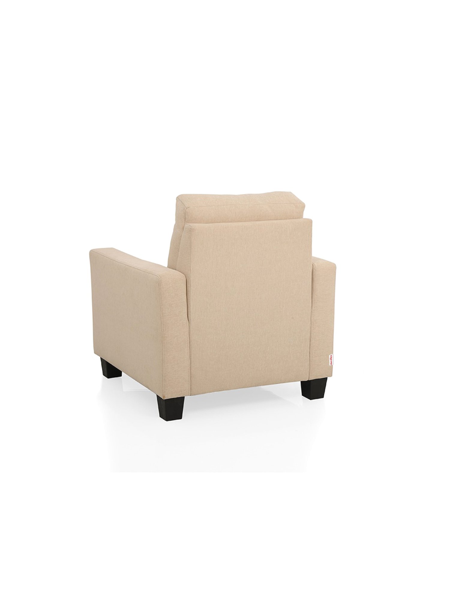 Duroflex Ease Beige Neem Wood 1 Seater Sofa