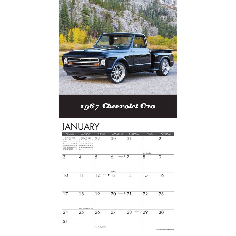 2021 Monthly Wall Calendar Classic Pickups - Willow Creek Press