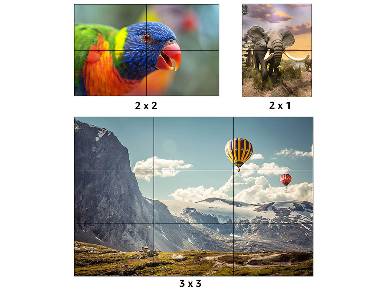 Video Wall Controller 3x3 4K Processor USB3.0 with 1 USB Input and 9 Outputs 13 Display Modes Including 1x1,1x2,1x3, 1x4, 2x1, 2x2, 2x3, 2x4, 3x1, 3x2, 3x3, 4x1, 4x2