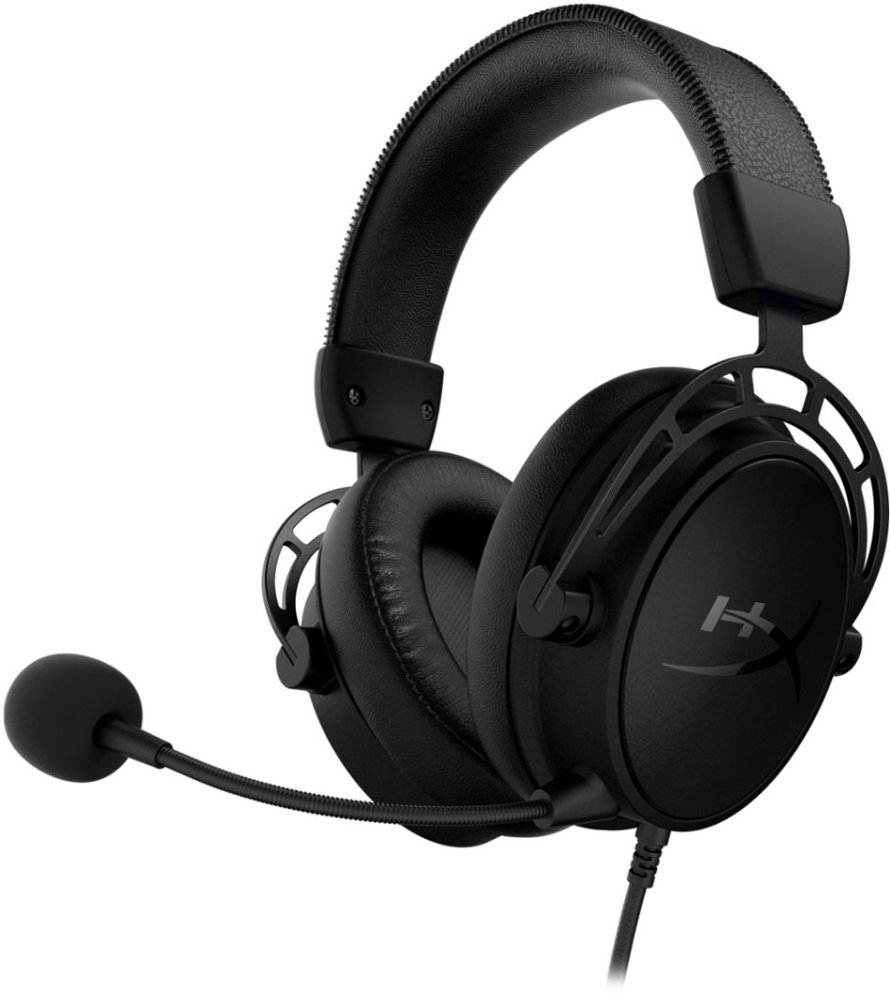 HyperX Cloud Alpha S - PC Gaming Headset, 7.1 Surround Sound, Adjustable Bass, Dual Chamber Drivers, Breathable Leatherette, Memory Foam, and Noise Cancelling Microphone - Blackout (HX-HSCAS-BK/WW)