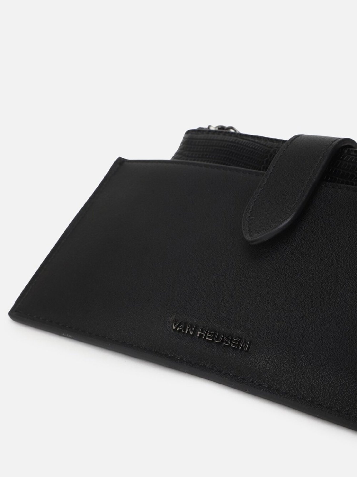 Van Heusen Black PU Textured Wallet