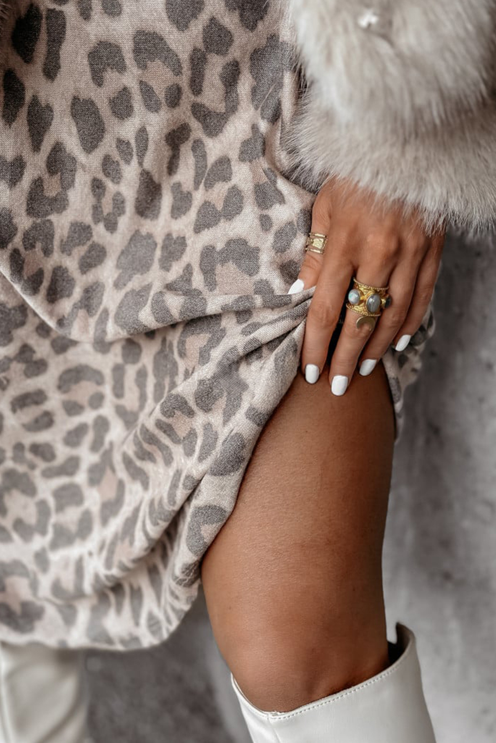 Multicolour Floral Print Split Neck Midi Dress