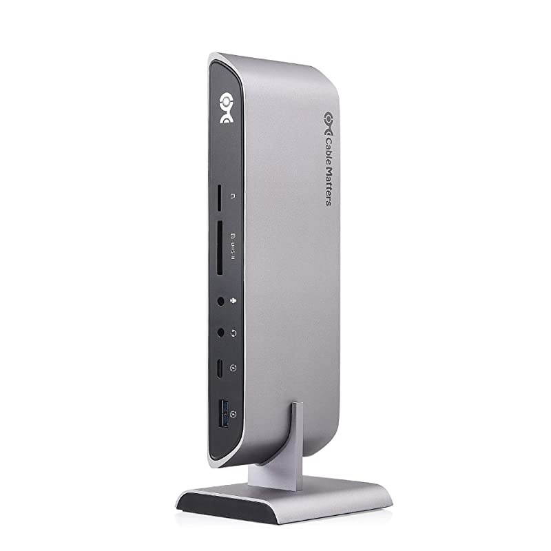 Dual Monitor USB C Dock (USB C Docking Station) for MacBook Pro with Dual 4K HDMI and 80W Laptop Charging (USB-C and Thunderbolt 3 Port Compatible)