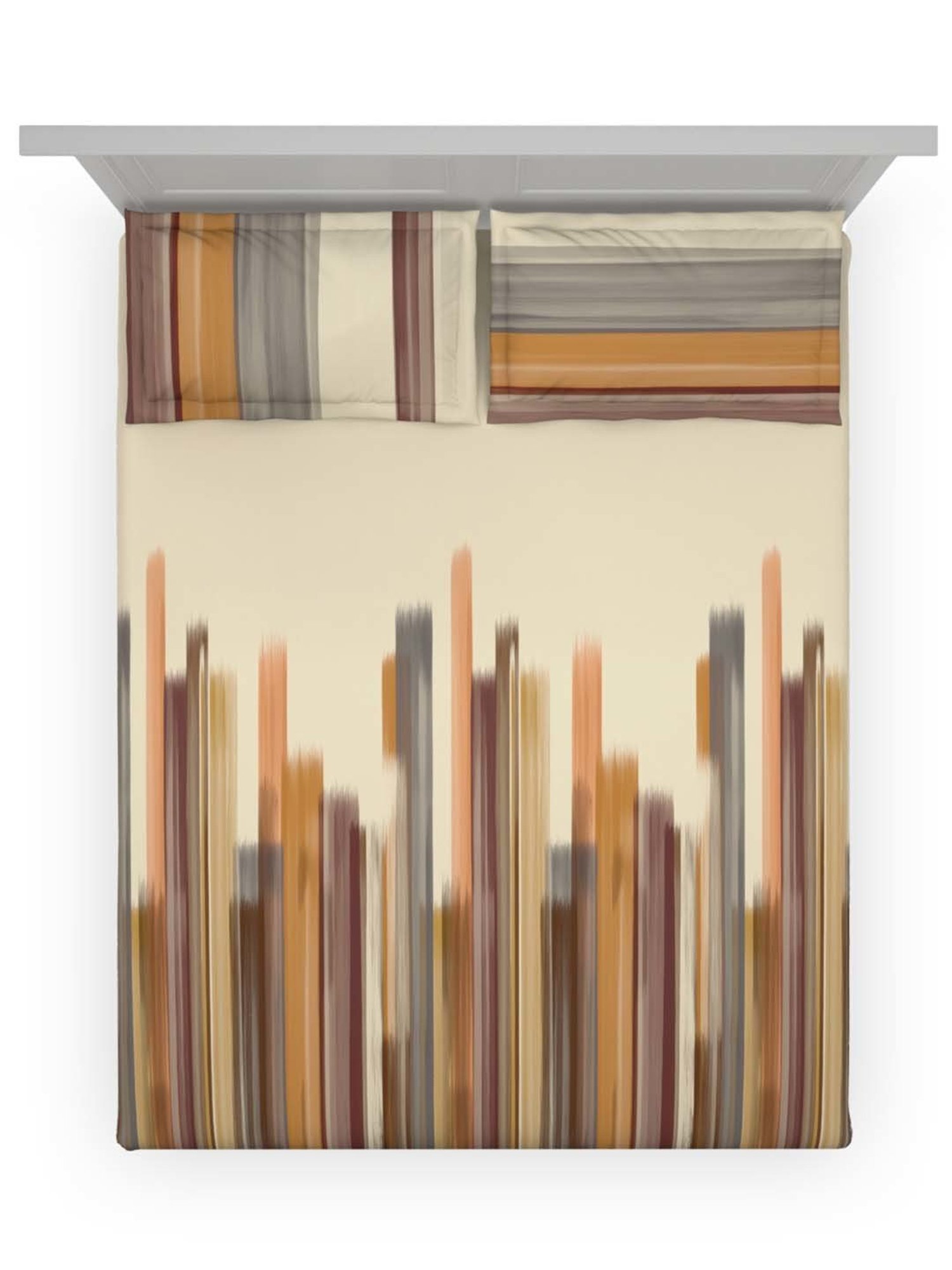 Ddecor Live beautiful Maxima Brown 180 TC Cotton King Bedsheet with 2 Pillow Covers