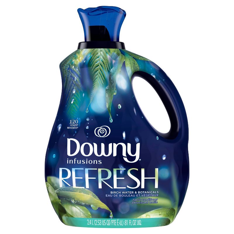 Downy Infusions Liquid Fabric Softener Refresh - Birch Water & Botanicals - 81 fl oz