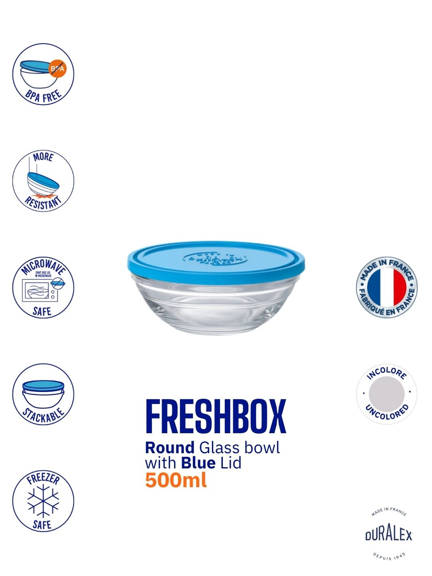 @home Nilkamal Black Polypropylene Snack Bowl With Lid (0.46 L)