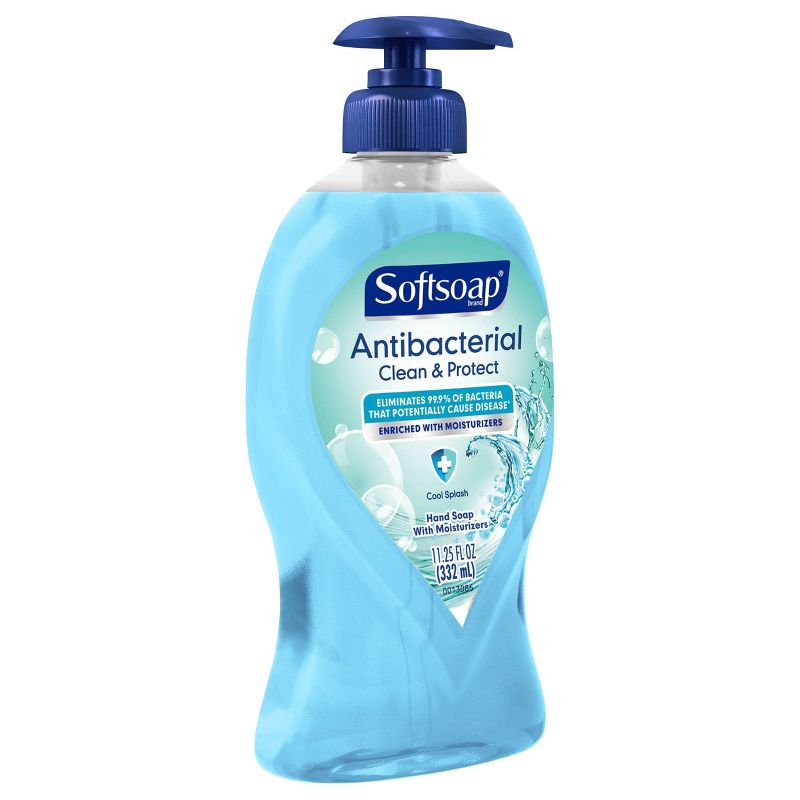 Softsoap Antibacterial Liquid Hand Soap Pump - Clean & Protect - Cool Splash - 11.25 fl oz