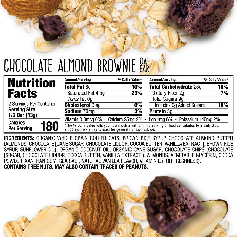 Bobo's Oat Bar Chocolate Almond Brownie - 3oz