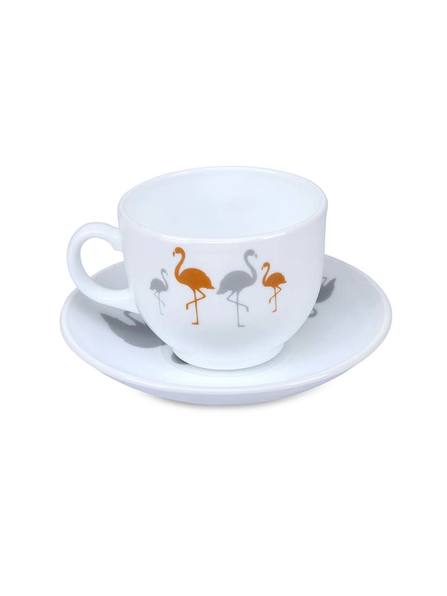 @Home Arias White 12Pcs Opalware Ornate Charms Cup & Saucer Set
