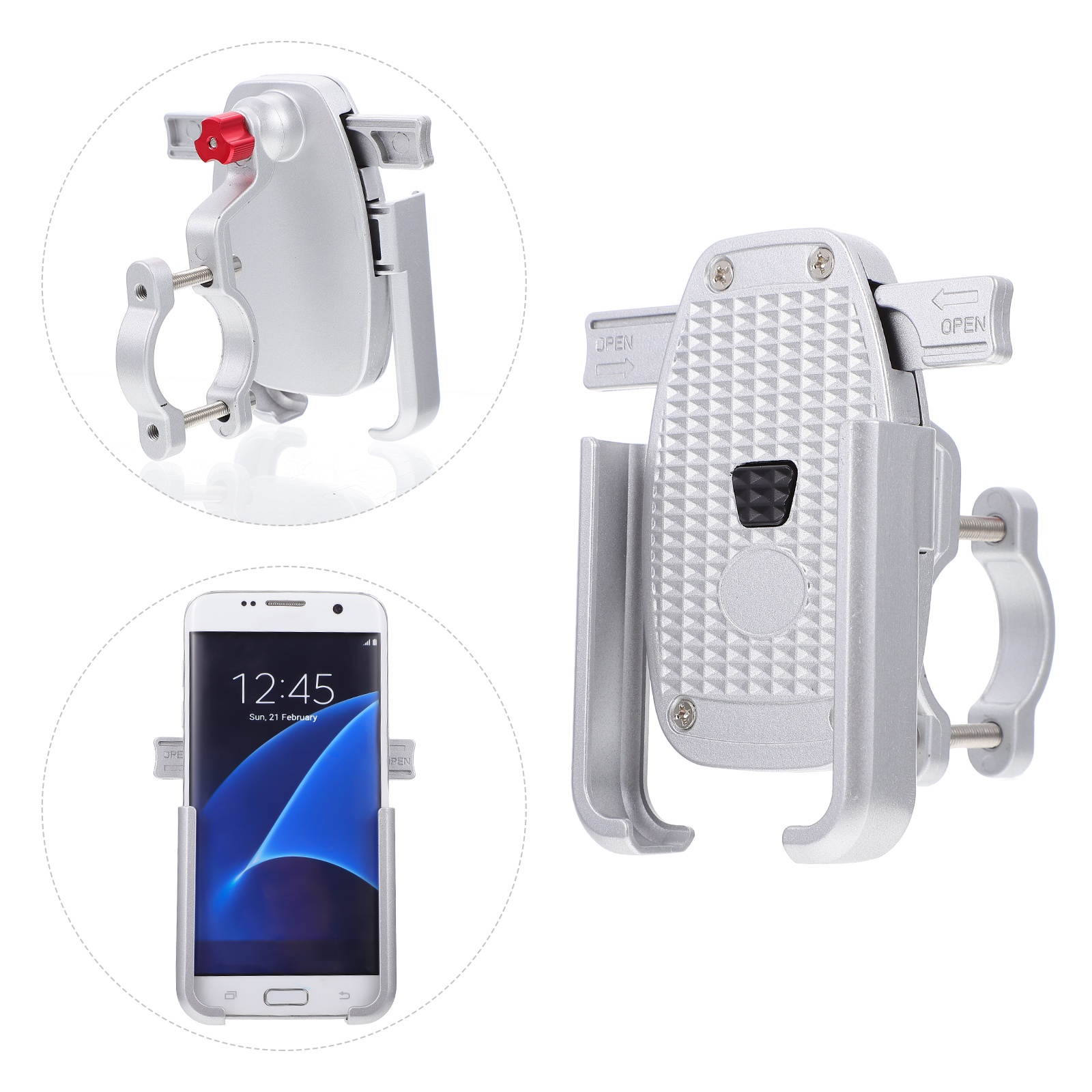 74cm Multifunctional Table Cell Phone Mount Holder 360 Adjustable Universal Gooseneck Smartphone Stand for Desk (Wathet)