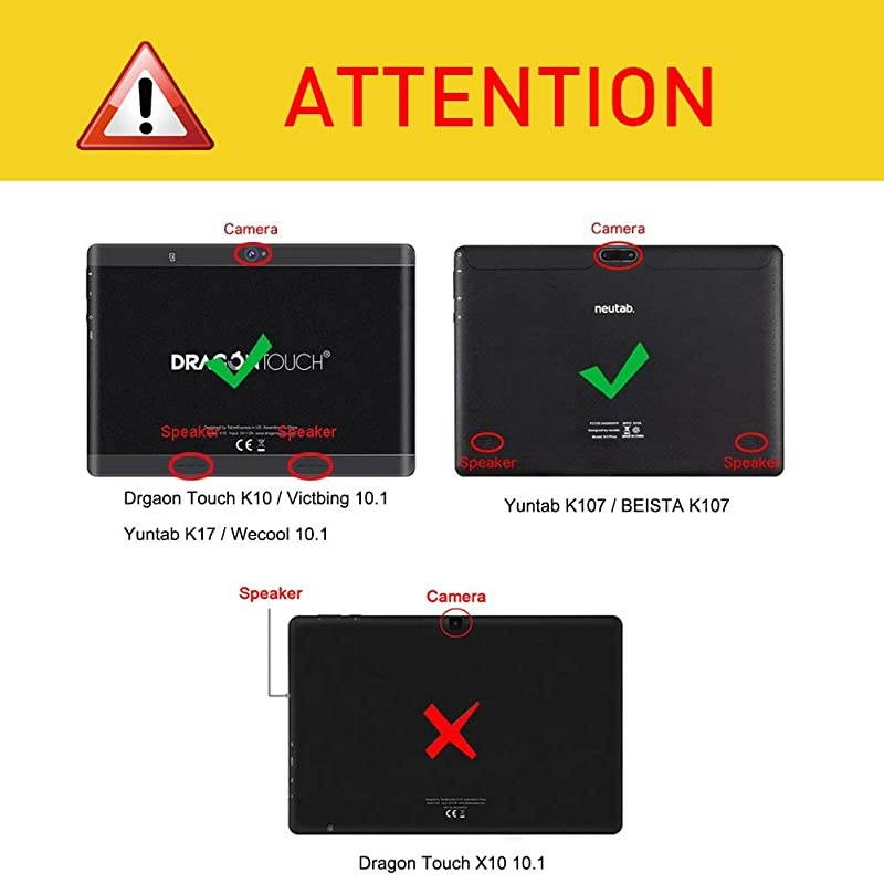 Case for Dragon Touch 10 inch K10 Notepad K10 Max10 Tablet Premium PU Leather Stand Cover Compatible Lectrus 101 Victbing 10 Hoozo 10 Winsing 10 ZONKO 101 Android Tablet Galaxy