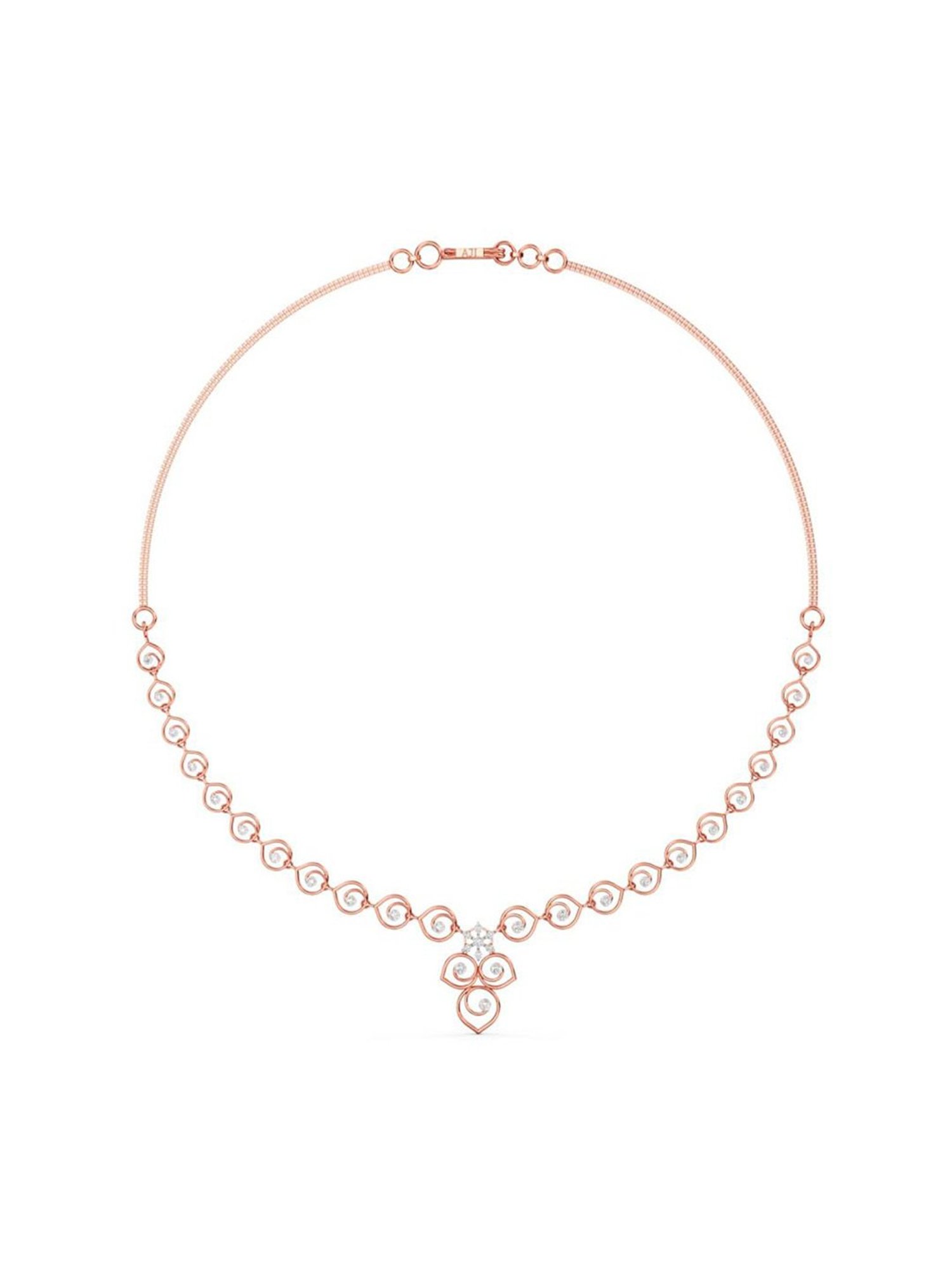 Mia by Tanishq 14 Karat Yellow Gold Two to Tango Diamond Necklace