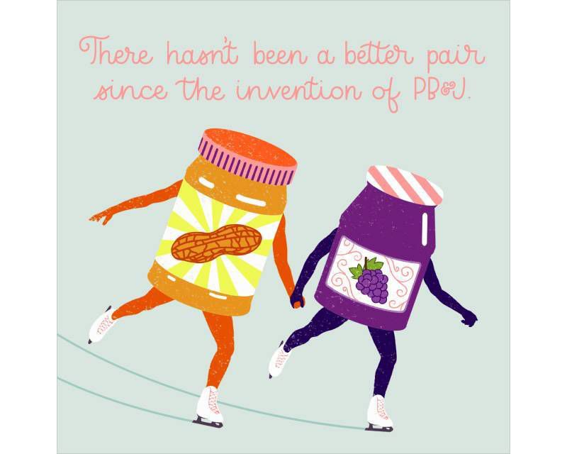 Peanut Butter Jelly Wedding Card