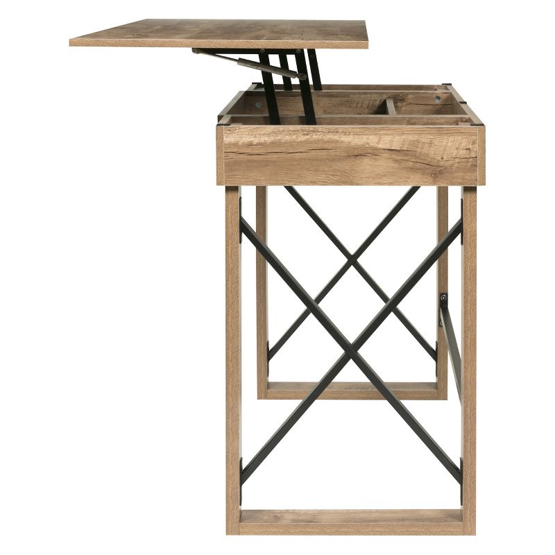 Martin Standing Desk With Drawer Oak - OneSpace
