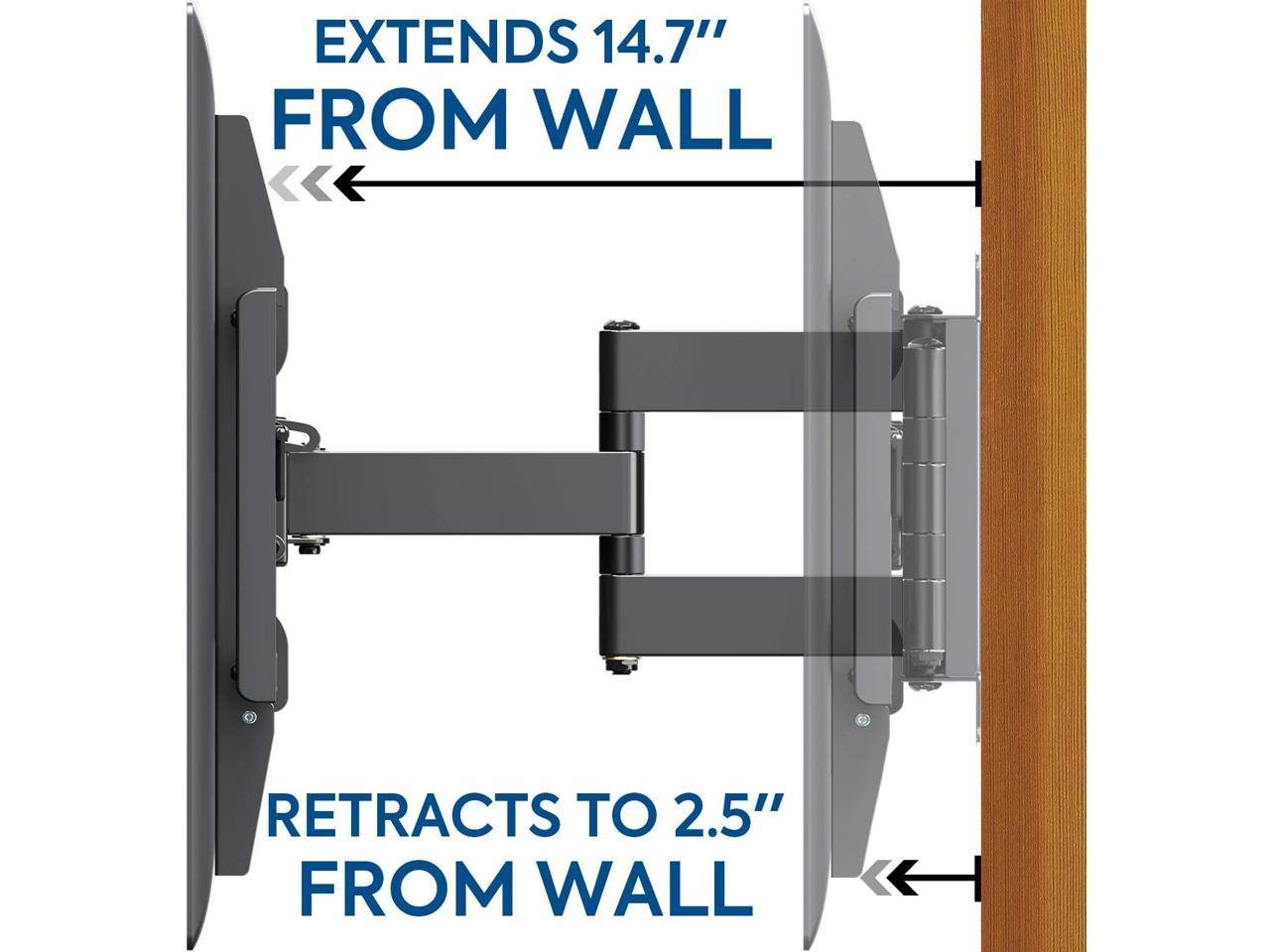 Mounting Dream TV Mount Bracket for 42-70 Inch Flat Screen TVs, Full Motion TV Wall Mounts with Swivel Articulating Dual Arms , Heavy Duty Design - Max VESA 600x400mm , 100 LBS Loading , MD2296