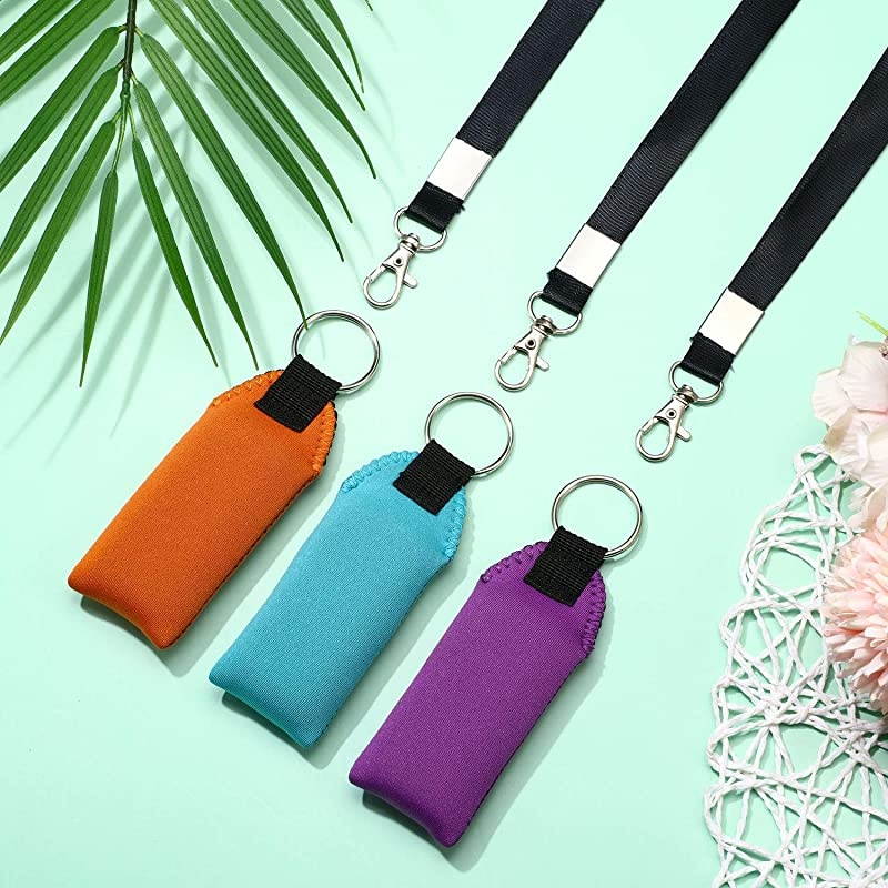 Neoprene Boat Keychain 3 Pack Key Chain and Lanyard Floatable Foam Key Fob for Water Sports Turquoise Purple Orange Black
