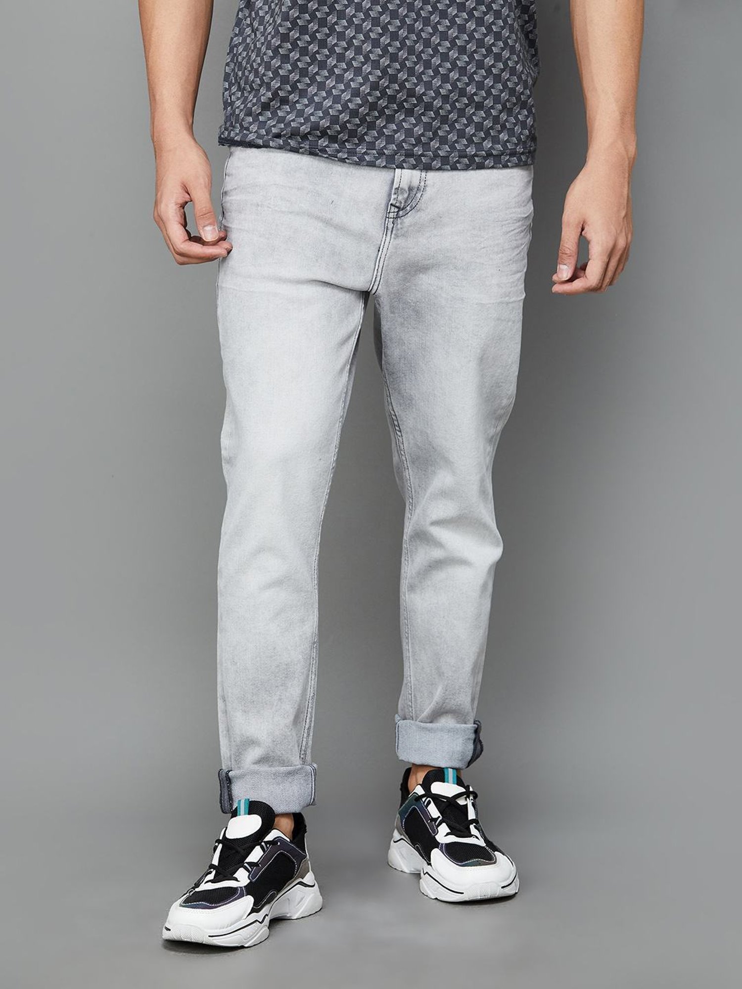 Forca by Lifestyle Grey Carrot Fit Jeans