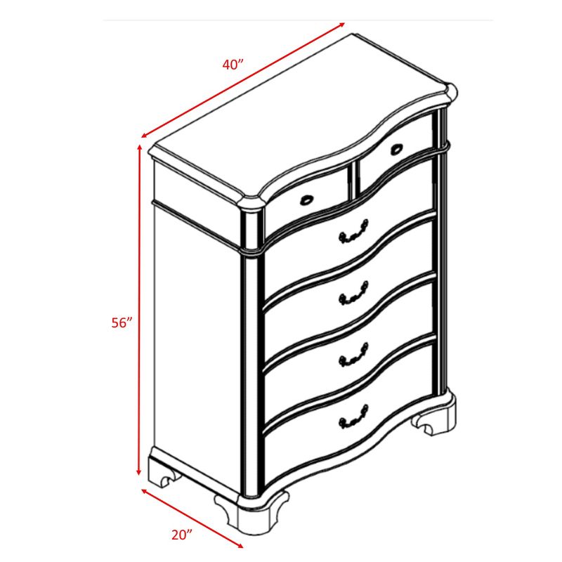 6pc King Tomlyn Storage Bedroom Set Dark Cherry - Picket House Furnishings