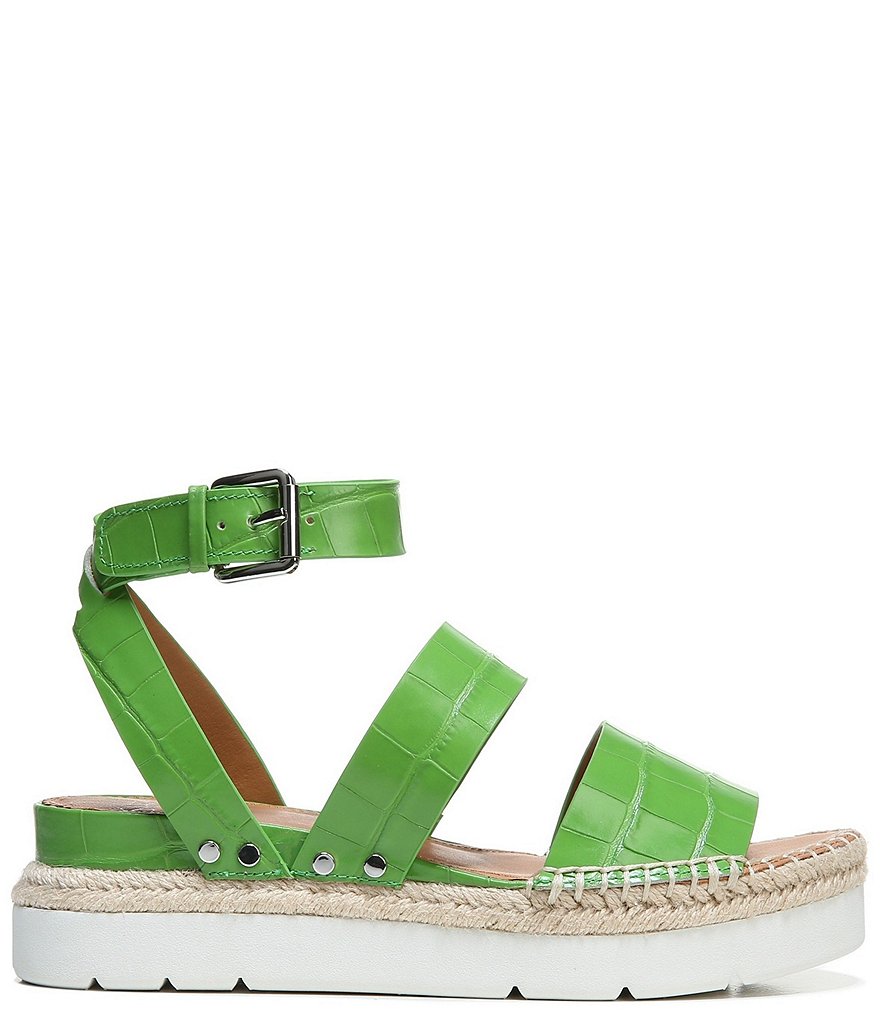 Sarto by Franco Sarto Calvin Croco Print Espadrille Platform Wedge Sandals
