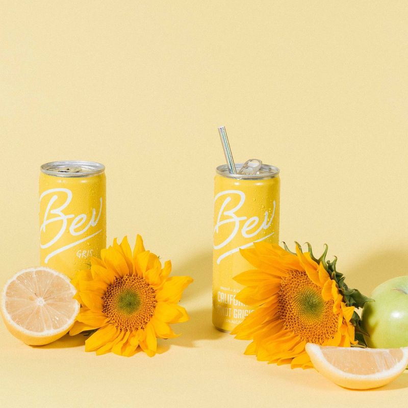 Bev Pinot Grigio White Wine - 4pk/250ml Cans