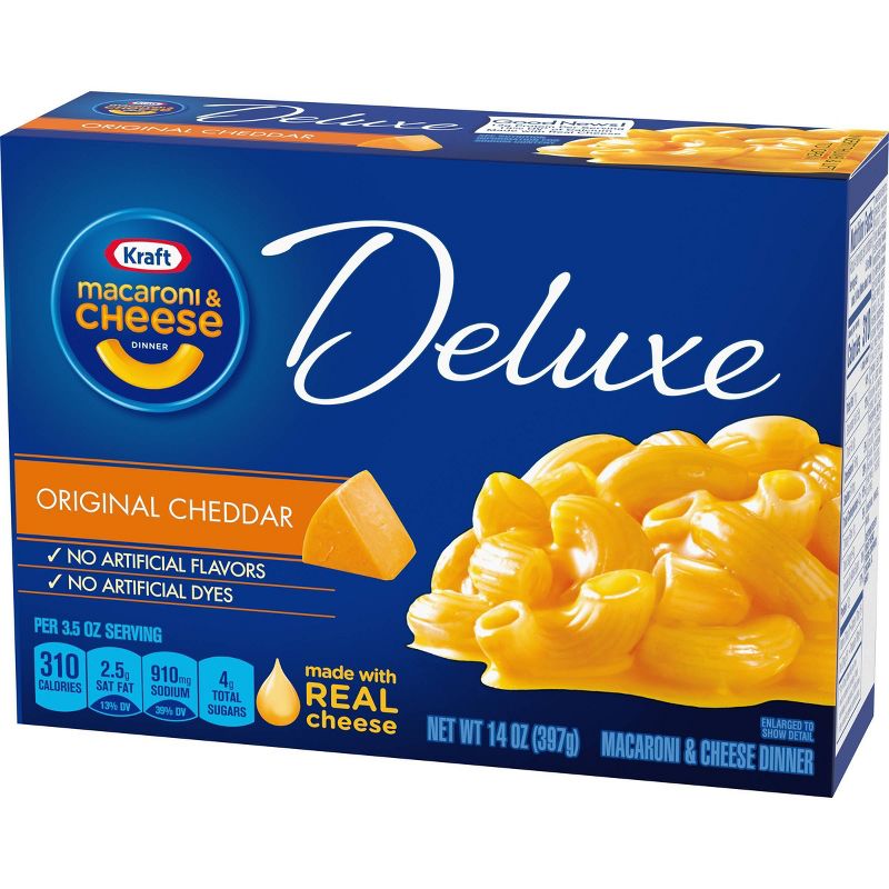 Kraft Deluxe Original Cheddar Macaroni & Cheese Dinner 14oz