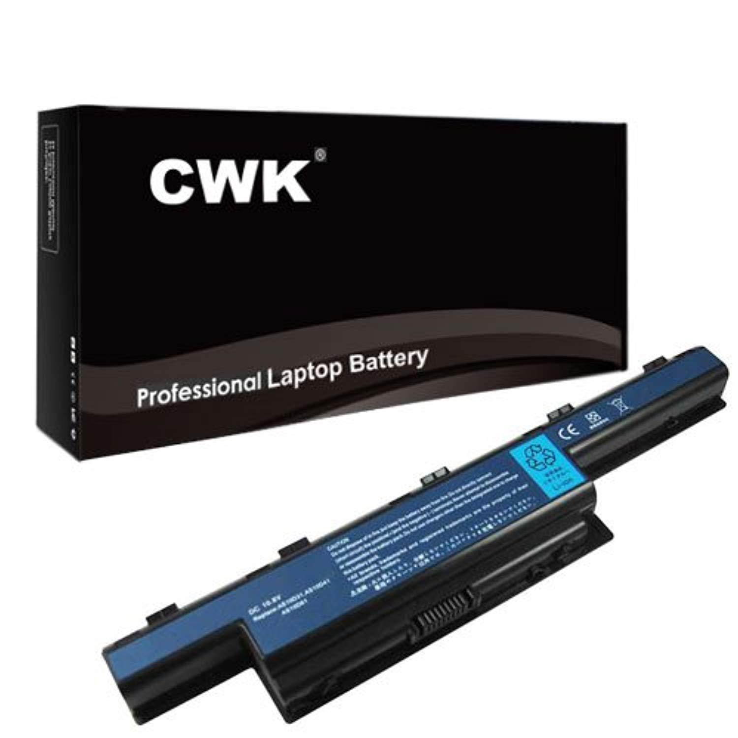 CWK Long Life Replacement Laptop Notebook Battery for Gateway Nv55S07U Nv57H21M-Mx Nv57H22U NV55C38u AS10D31 NV55S07U-6344G50MNRK NV57H26U NV54400mA Nv55S14U Nv55S17U Nv55S20U Nv55S24U