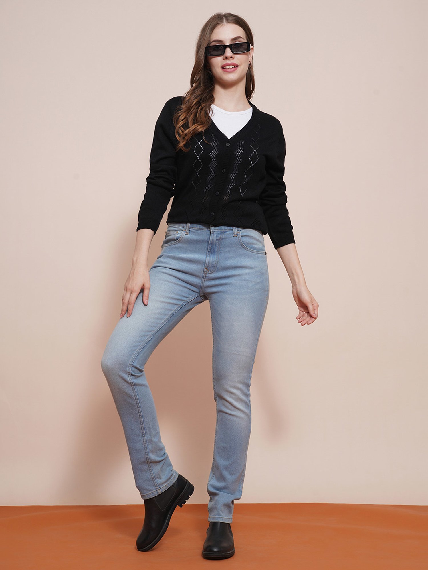 Globus Black Printed Sweater