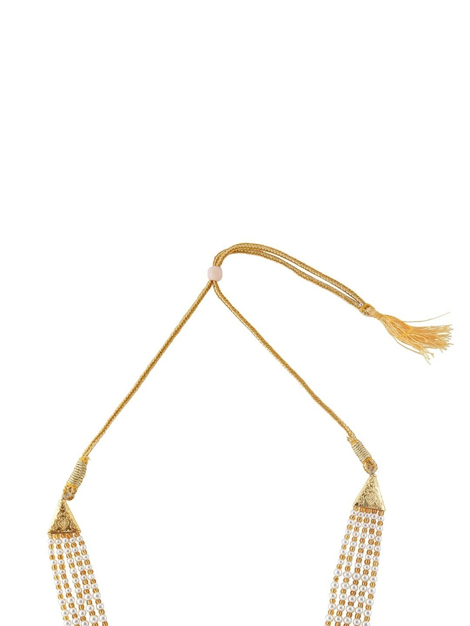 Teejh Aarushi Green Bead & Pearl Necklace for Women