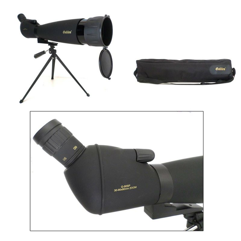 Galileo G-90SP 90mm x 90mm Zoom Spotting Scope - Black
