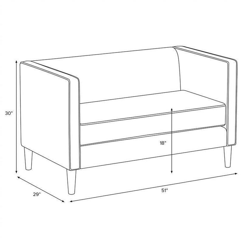 Druld Tufted Loveseat Tufted Leather Brown - Inspire Q