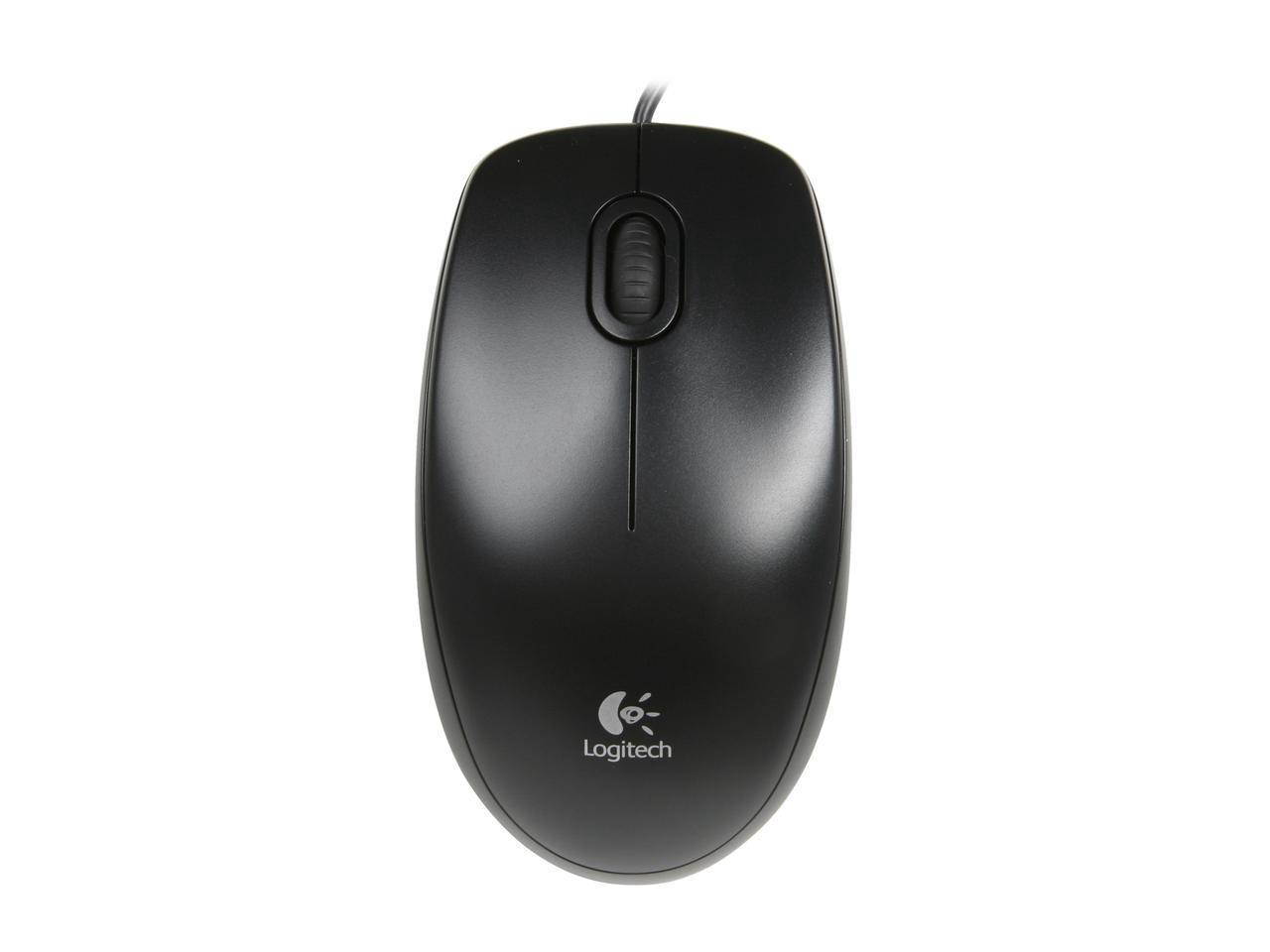 Logitech Optical USB Mouse B100 (910-001439) Black 3 Buttons 1 x Wheel USB Wired Optical 800 dpi Mouse