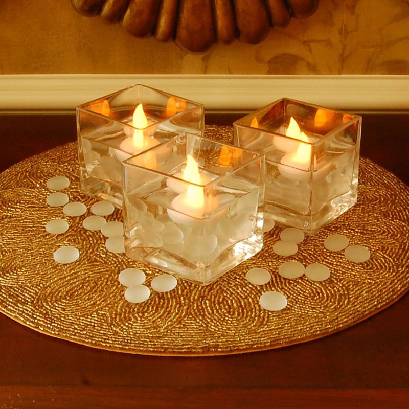 12ct Amber Floating LED Tea Light