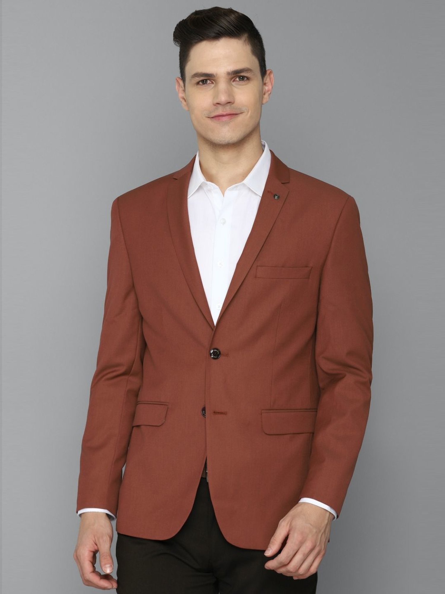 Allen Solly Red Slim Fit Blazers