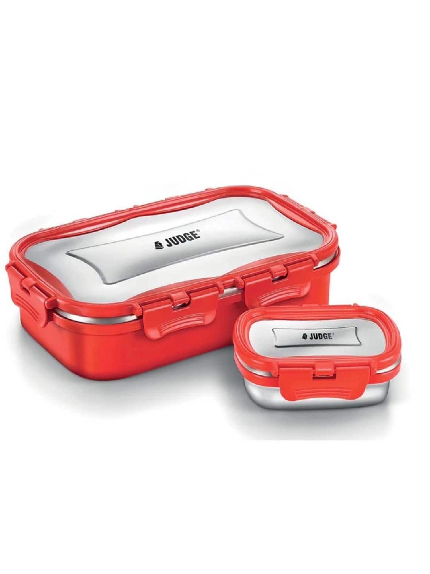 JUDGE Red & Silver Stainless Steel Thermo Insulated Lunch Box Set