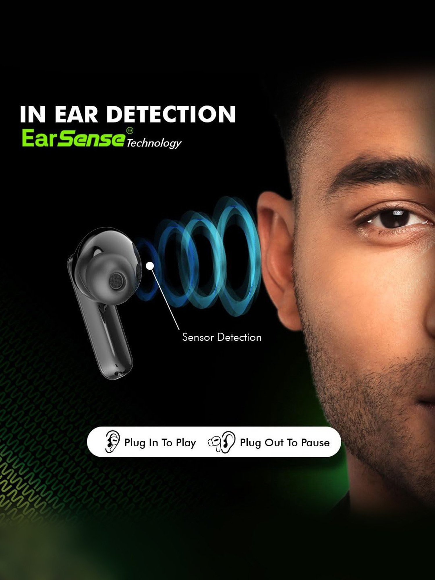 ACwO DwOTS 323 in-Ear BT Earbuds with 48H Playback & ENC Technology (Charcoal Black, True Wireless)