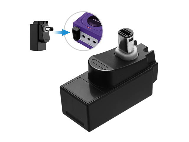 FirstPower Wireless Gamecube Controller Wavebird Style w/ Adapter for Nintendo NGC GC Black