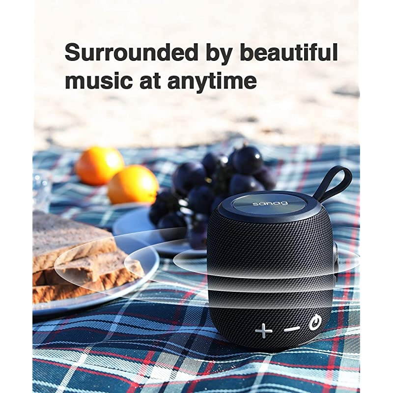 Portable Bluetooth Speaker, Bluetooth 5.0 Dual Pairing Loud Wireless Mini Speaker, 360 Surround Sound & Rich Stereo Bass,24H Playtime, IPX67 Waterproof for Travel, Outdoors, Home and Party