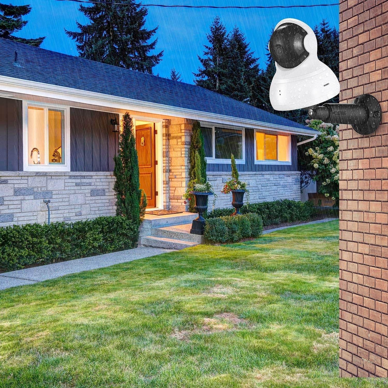 Wall Mount for YI Dome Camera and YI Cloud Home Camera, 360 Degree Adjustable Security Bracket Holder for YI Cam (Camera Not Included) (Black)