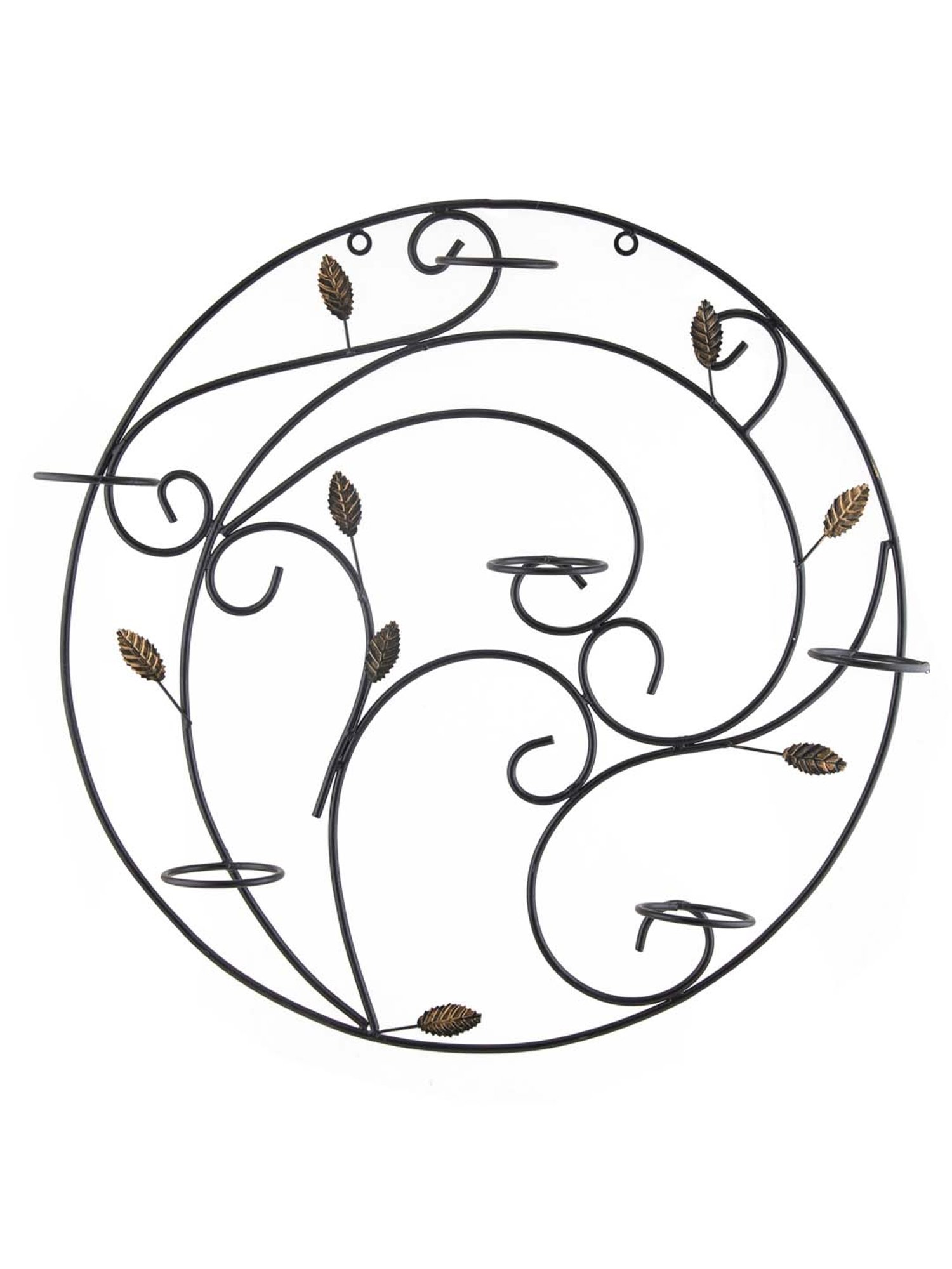 Homesake 'Diwali' Black & Yellow Metal 5-in-1 Wall Candle Holder With Tea Light Candle