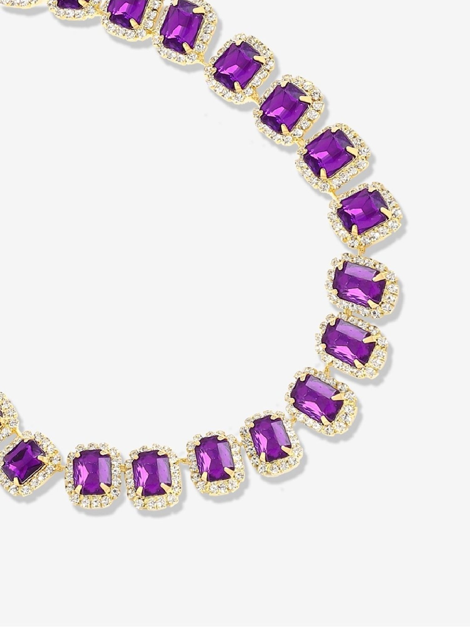 Sohi silver plated designer stone casual necklace for women