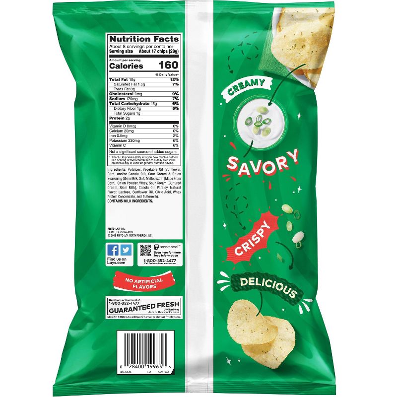 Lay's Sour Cream & Onion Flavored Potato Chips - 7.75oz