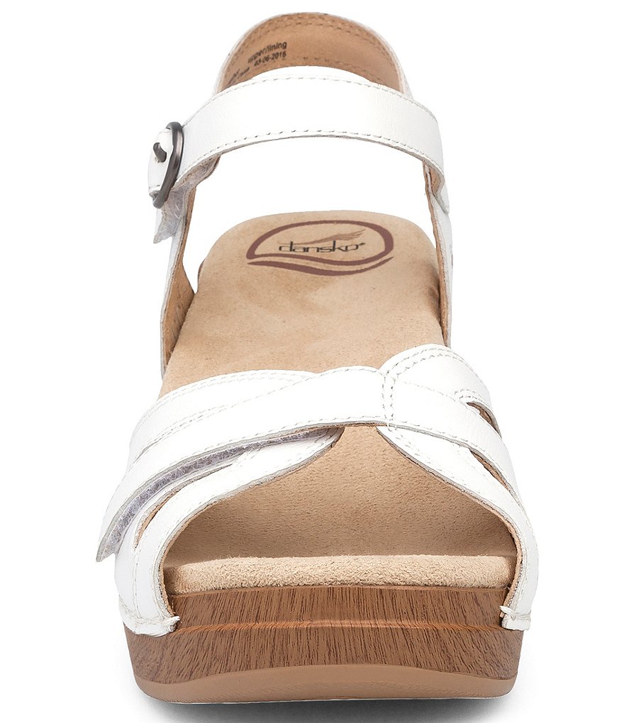 Dansko Season Leather Block Heel Platform Sandals