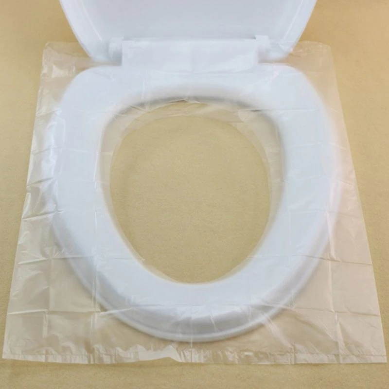 50Pcs/Pack Disposable Toilet Seat Cover Mat Portable Waterproof Safety Toilet Seat Pad For Travel Camping Commuting 63HF